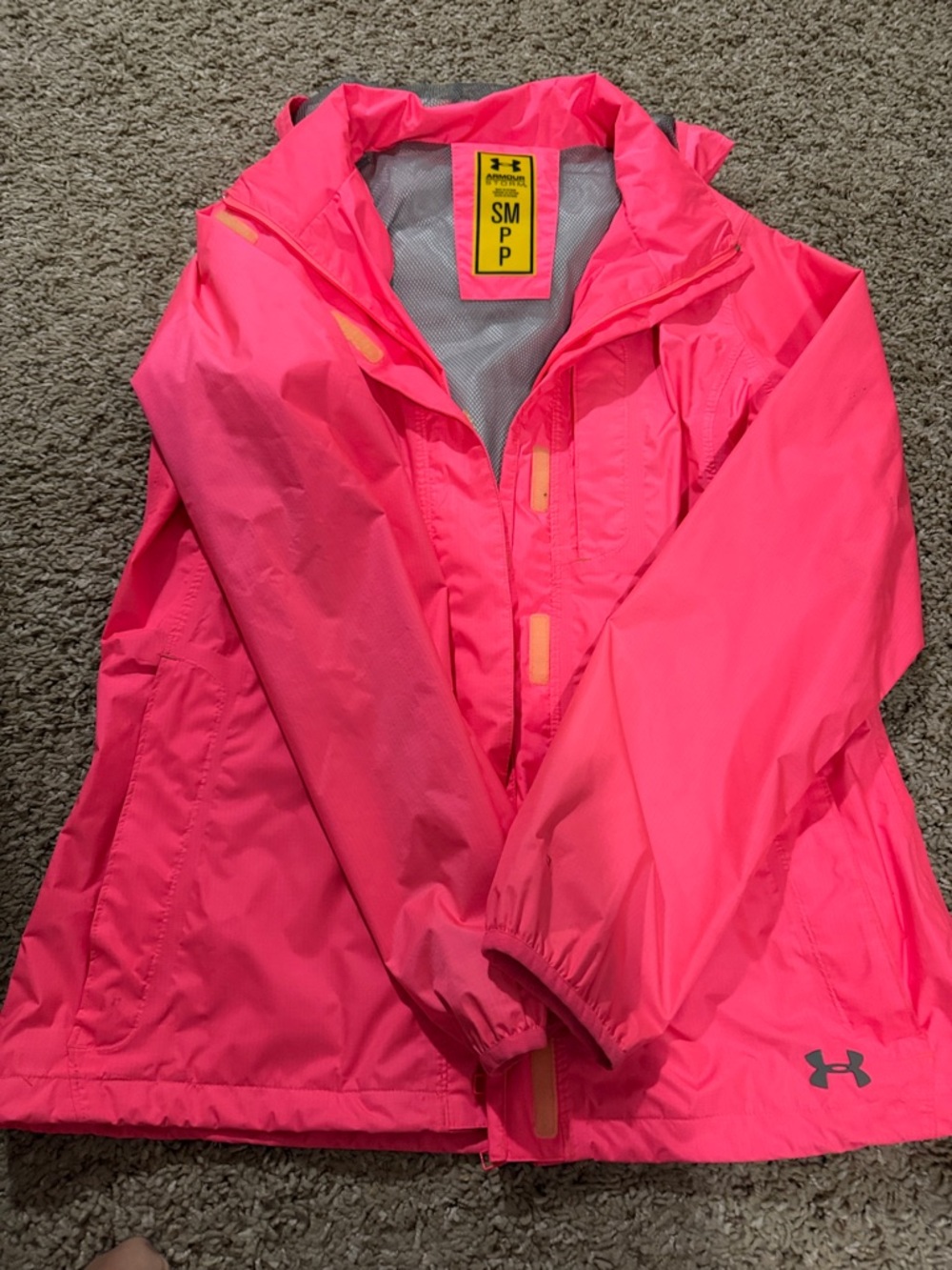 Under Armour Bright Pink Packable Hooded Jacket